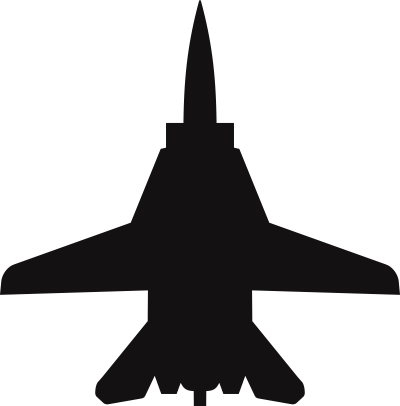 Grumman F-14 Tomcat Silhouette (Black) Decal
