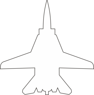 Grumman F-14 Tomcat Silhouette (White) Decal