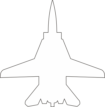 Grumman F-14 Tomcat Silhouette (White) Decal