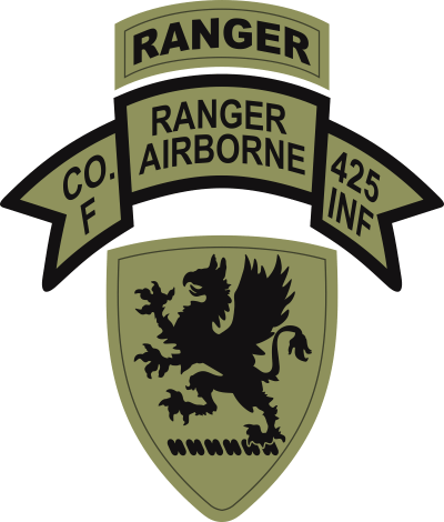 Michigan Army National Guard – Company F Ranger Airborne 425th Infantry Decal