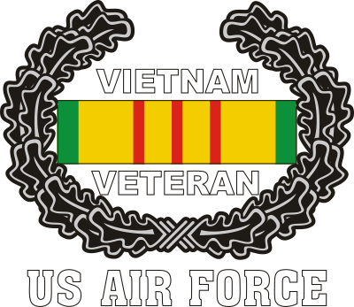 USAF Vietnam Veteran (White Text) Decal