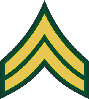 Army E-4 CPL Corporal Decal