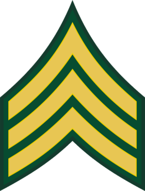Army E-5 SGT Sergeant Decal