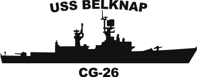 Guided Missile Frigate CG-DLG, Belknap Class Silhouette (Black) Decal