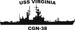 Nuclear Guided Missile Cruiser CGN, Virginia Class Silhouette (Black) Decal