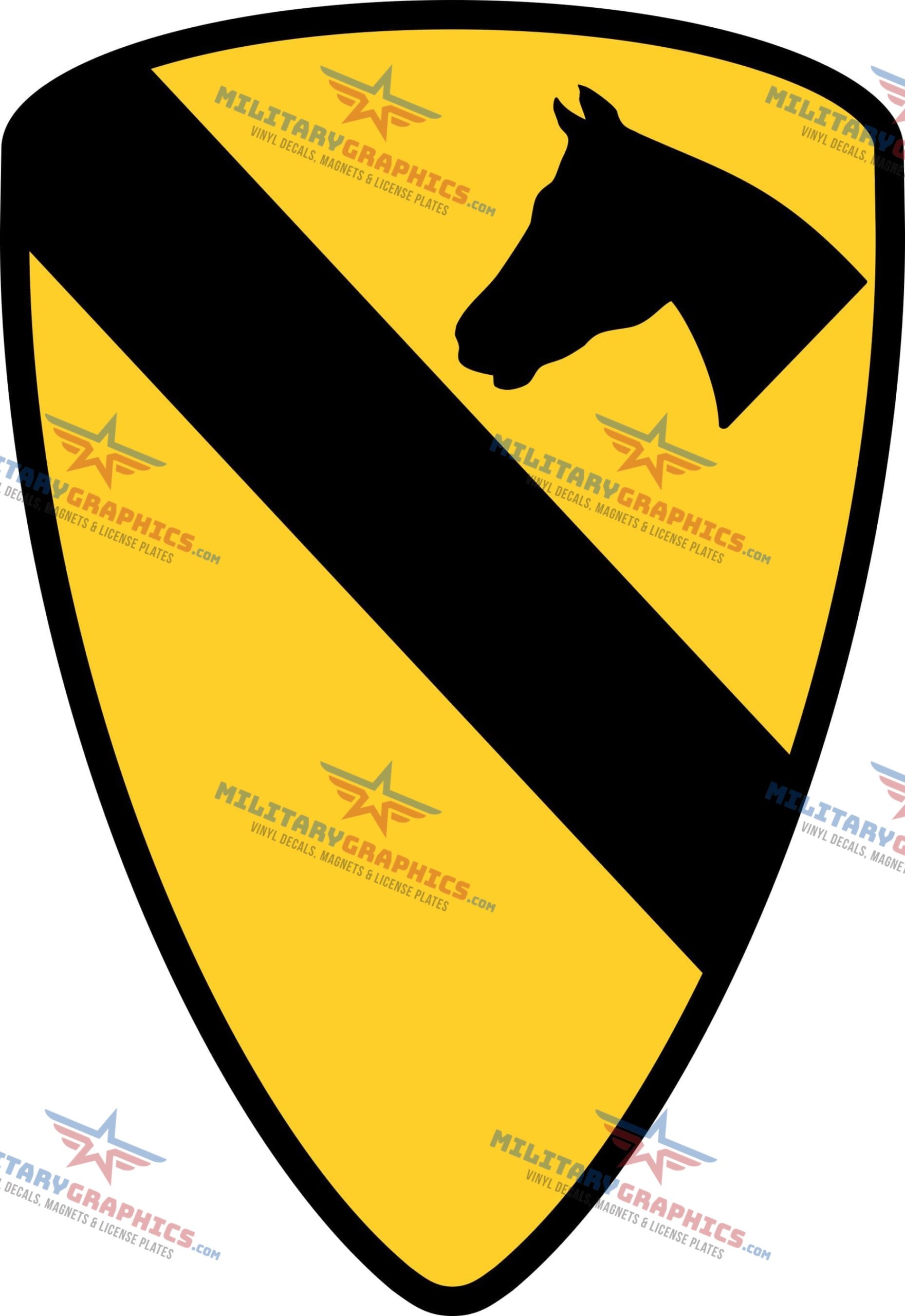1st Cavalry Division 4″ Height Decal – Made In USA