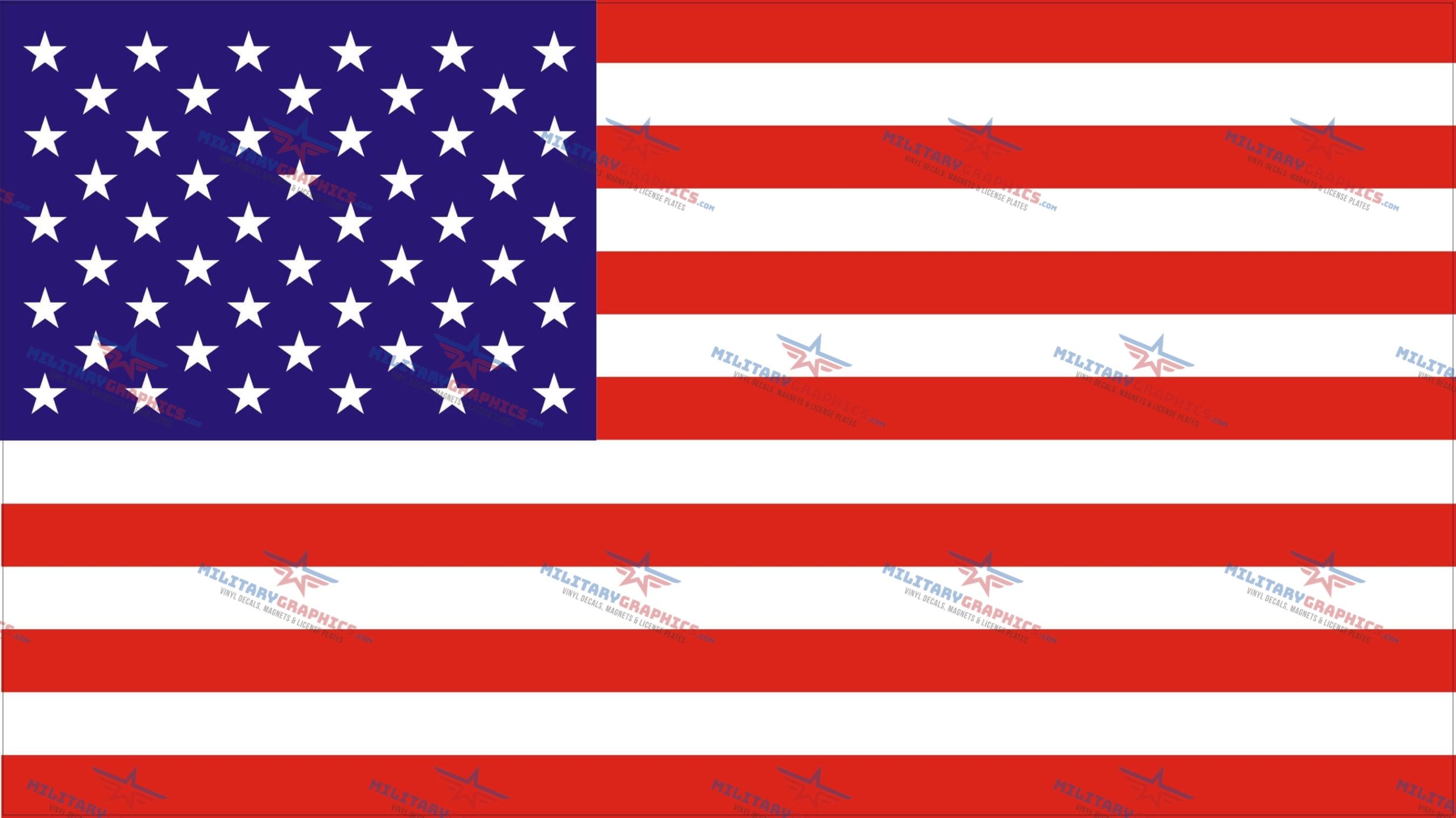 50 Star Flag 4″ Wide Decal – Made In USA