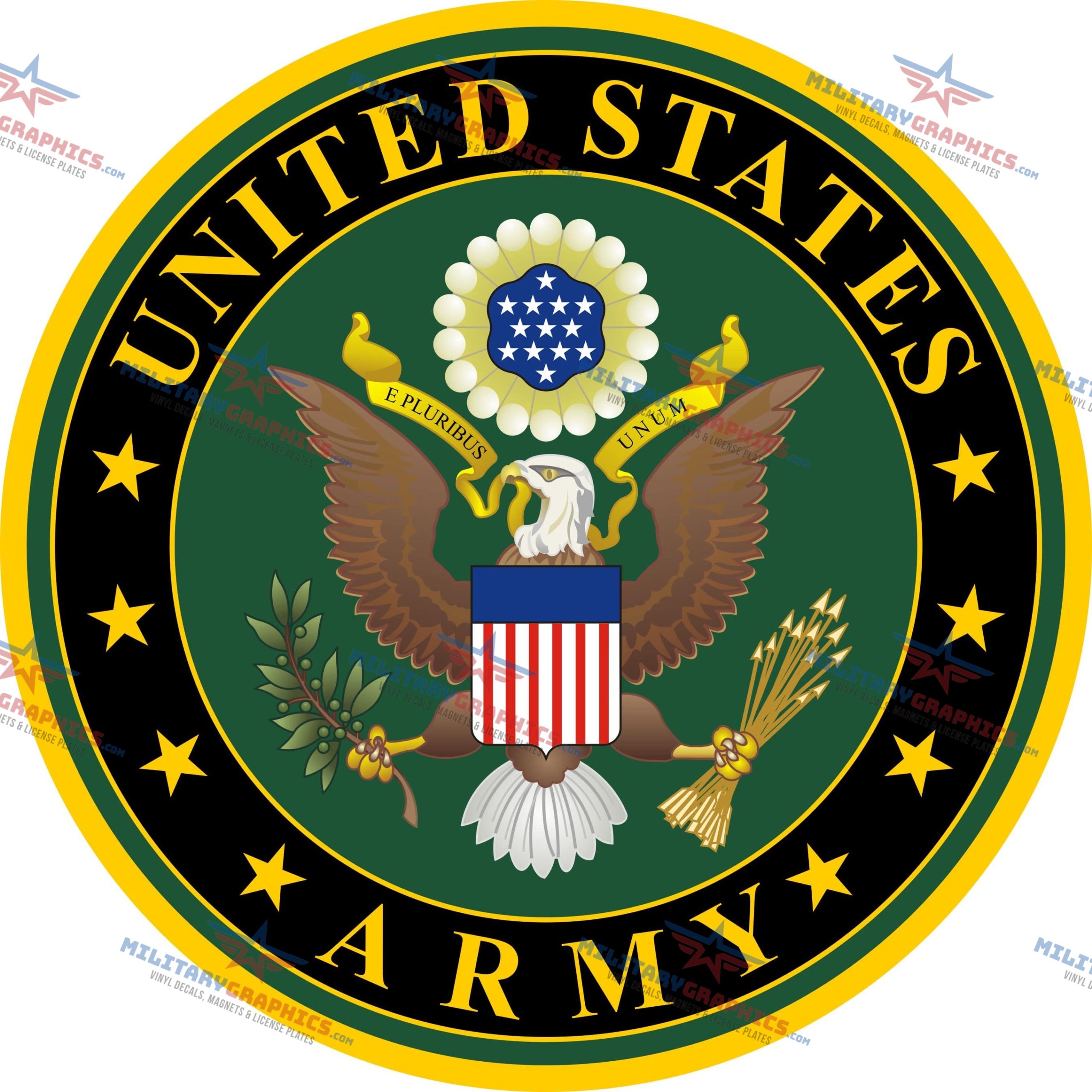 Army Seal (v2) 4″ Wide Decal – Made In USA