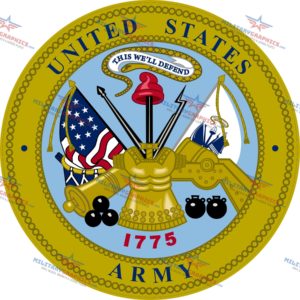 Army Seal 4" Wide Decal - Made In USA