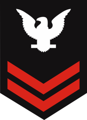 Navy E-5 Petty Officer Second Class (Red) Decal