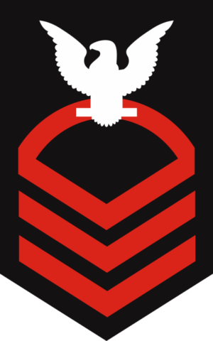 Navy E-7 Chief Petty Officer (Red) Decal