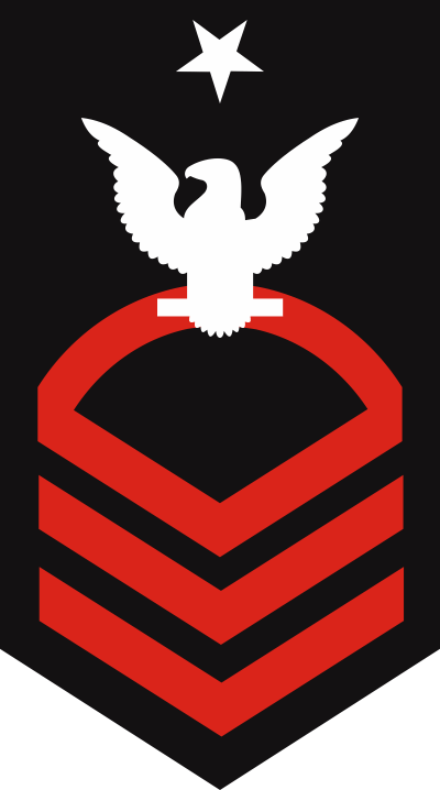 Navy E-8 Senior Chief Petty Officer (Red) Decal