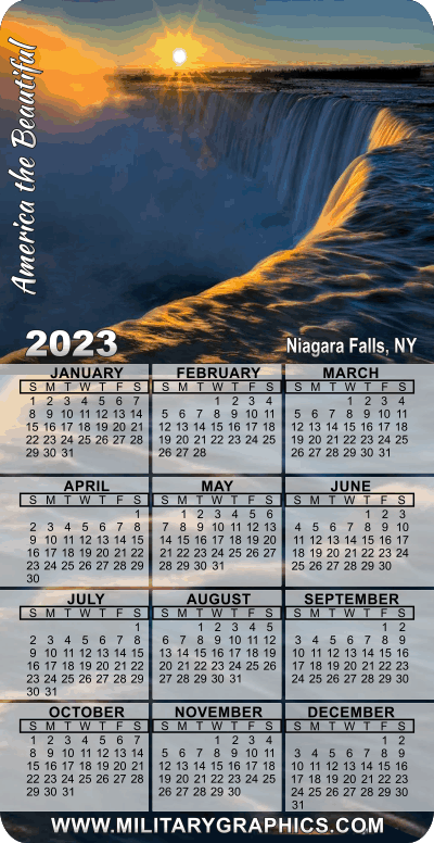 2023 National Parks – Niagara Falls Calendar Magnet