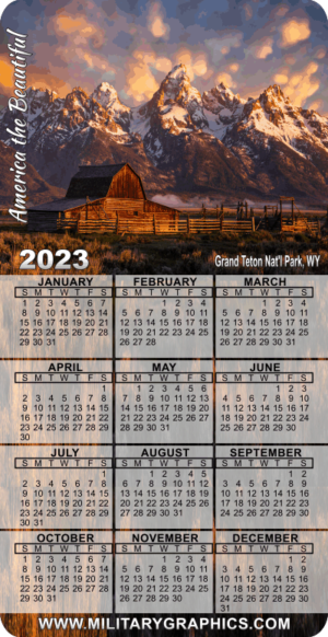 2023 National Parks - Grand Teton Calendar Magnet
