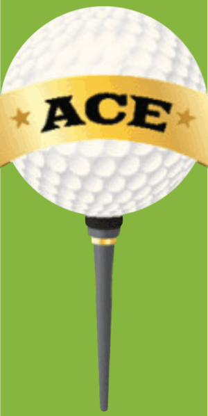 Ace Golf Ball Decal