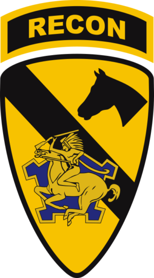 1st Cavalry Division, RECON, 9th Cavalry Regiment Decal