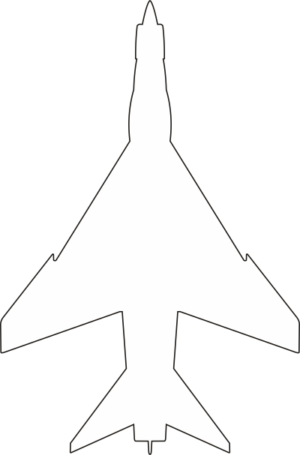 Vought F-8 Crusader Silhouette (White) Decal