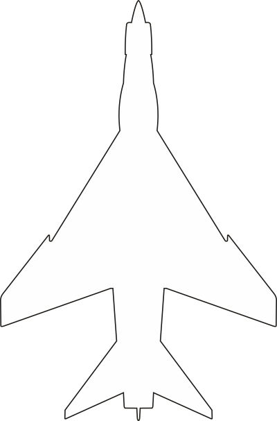 Vought F-8 Crusader Silhouette (White) Decal