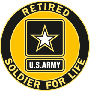 US Army 2023 Soldier For Life Retired Decal