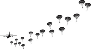 C-130 with Paratroopers Decal