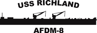 Medium Auxiliary Floating Dry Dock, AFDM-3 Class Silhouette (Black) Decal