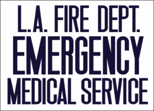 LAFD Emergency Medical Service Text Decal