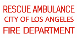 LAFD Rescue Ambulance Red Text