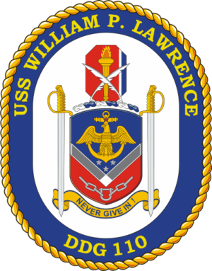 USS William P Lawrence DDG-110 Crest Decal