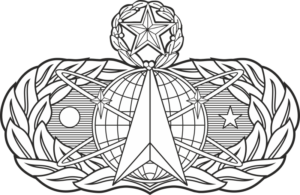 AF Space and Missile Badge - Master (Black/White) Decal