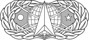 AF Space and Missile Badge - Basic (Black/White) Decal