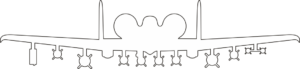 Fairchild Republic A-10 Thunderbolt "Warthog" Silhouette (White) Decal