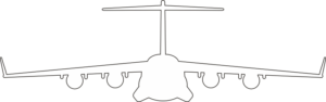 Boeing C-17 Globemaster Silhouette (White) Decal